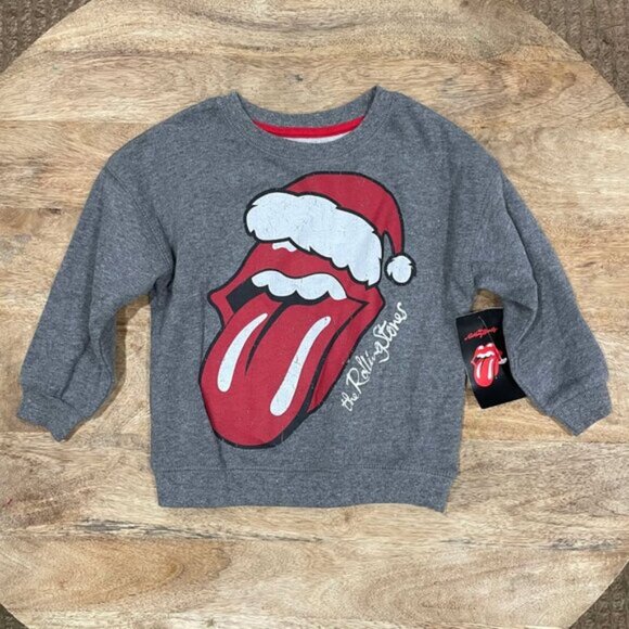 NEW 3T Kids The Rolling Stones Christmas Sweatshirt - Picture 2 of 3